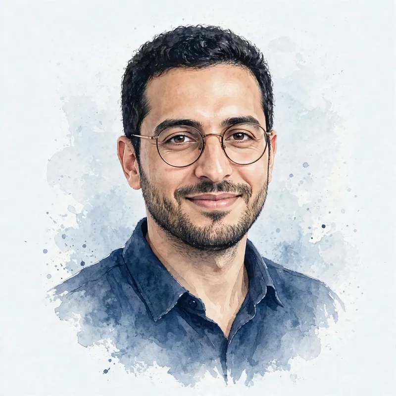Portrait illustré de Hamid Boussayri