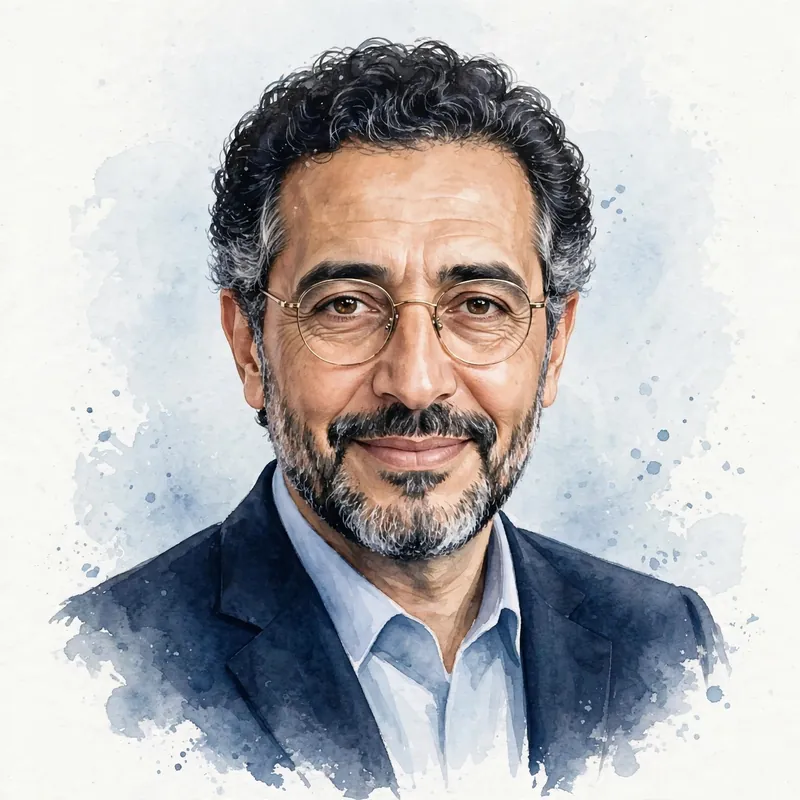 Portrait illustré de Youssef Lahlou